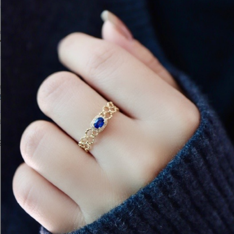 Ruby Diamond Chain Ring